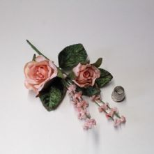 Dusky Rose Double Rose with Forget me Nots